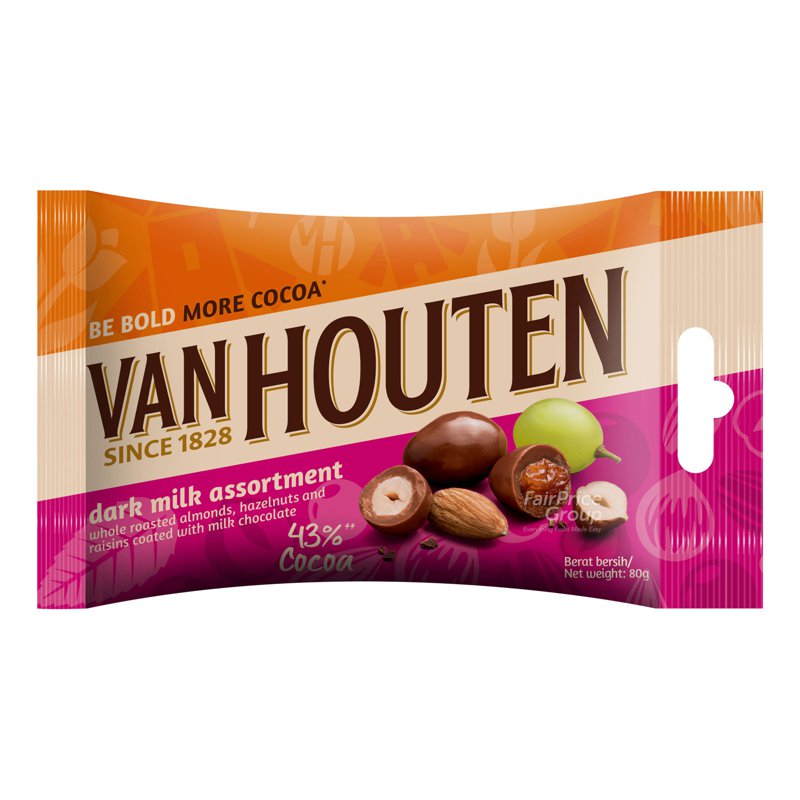 Van Houten Dark Milk Chocolate Pouch Bag - Assortment