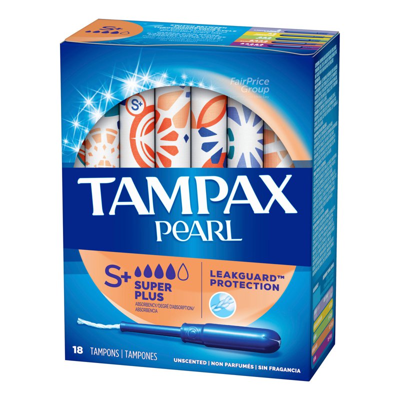 Tampax Pearl Tampons - Super Plus (Unscented) 18 per pack