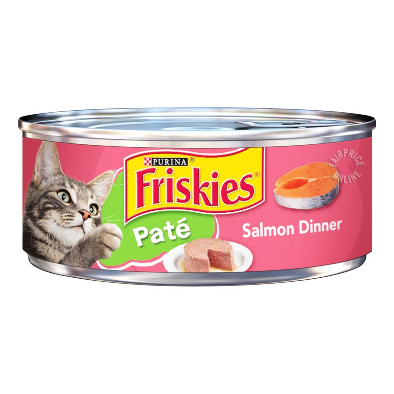 Friskies Cat Can Food - Pate Salmon Dinner 156g