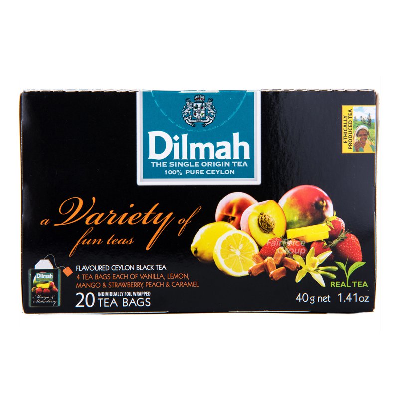 Dilmah Pure Ceylon Tea Bags - Variety of Fun Teas 20 x 2g