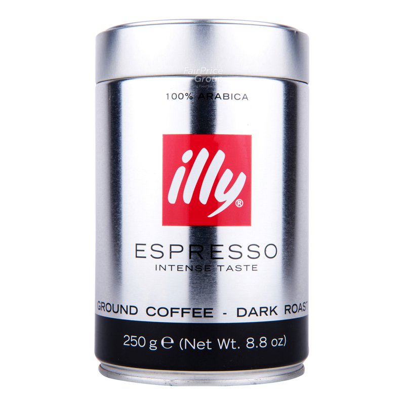 illy Espresso Ground Coffee - Dark Roast (Intense) 250g