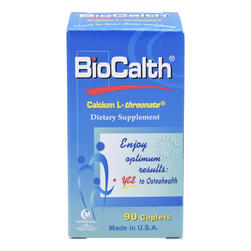 BioCalth Dietary Supplement Caplets - Calcium L-threonate 90 per pack