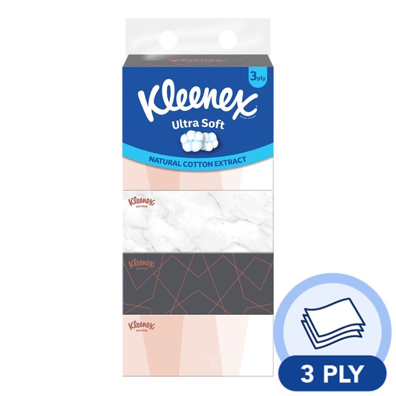Kleenex Facial Tissue Box - Lifestyle (3ply) 5 x 100 per pack