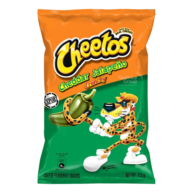 Cheetos Cheese Flavoured Snacks - Cheddar Jalapeno (Crunchy)