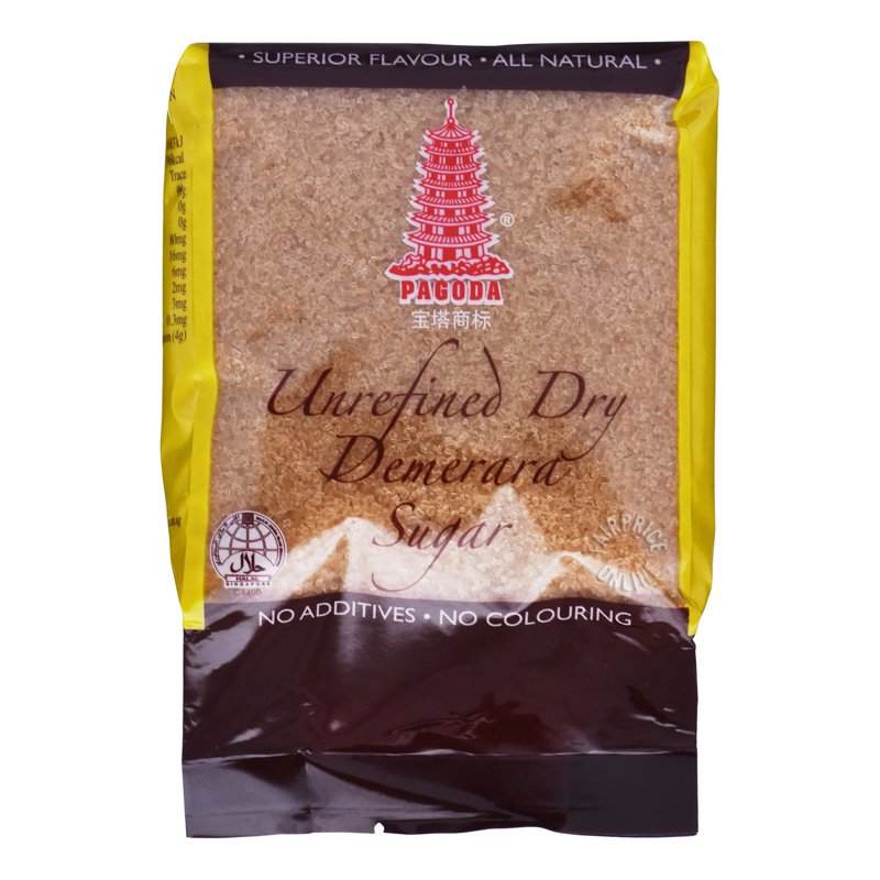 Pagoda Unrefined Dry Demerara Sugar