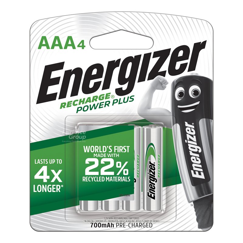 Energizer Recharge Battery - Power Plus (AAA) 4 per pack