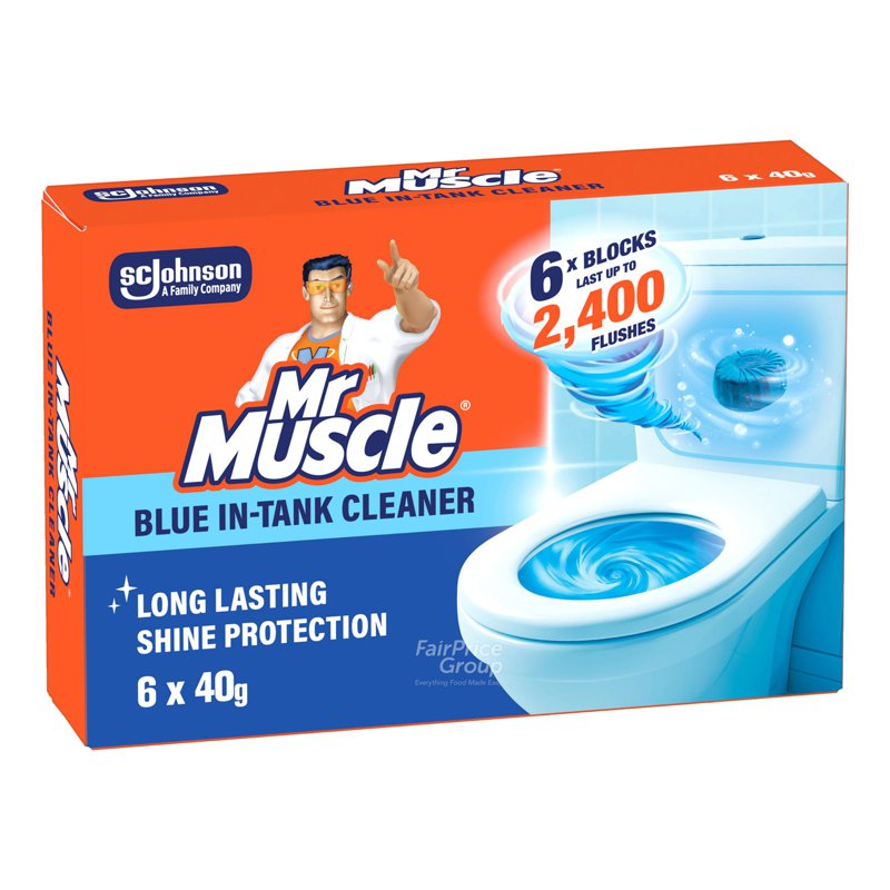 Mr. Muscle In-Tank Bloo Toilet Bowl Cleaner 6 x 40g