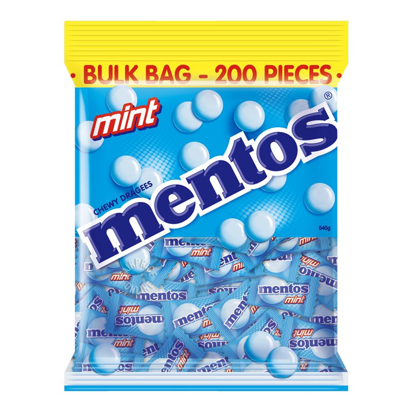 Mentos Chewy Dragees - Mint 200 per pack