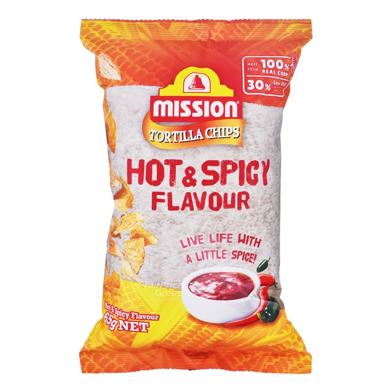 Mission Tortilla Chips - Hot & Spicy 65g