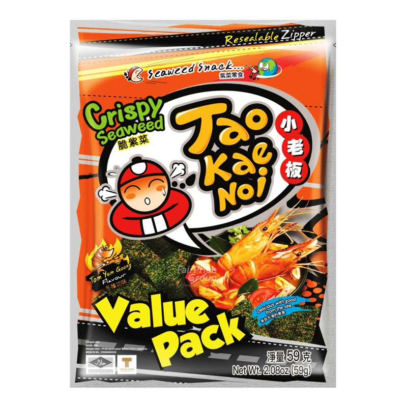 Tao Kae Noi Crispy Seaweed - Tom Yum Goong 59g