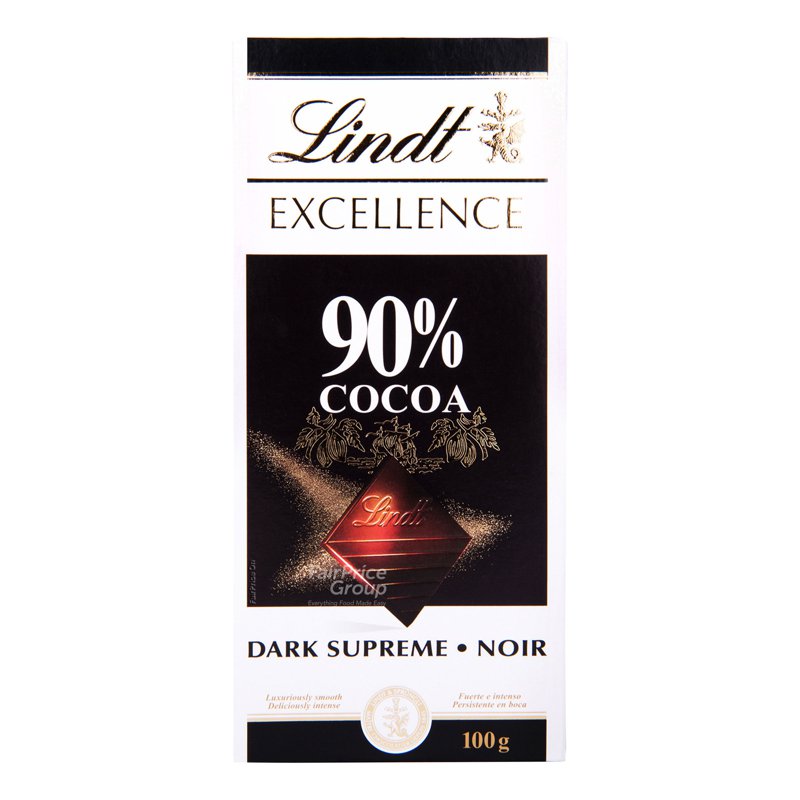Lindt Excellence Chocolate Bar - 90% (Dark) 100g