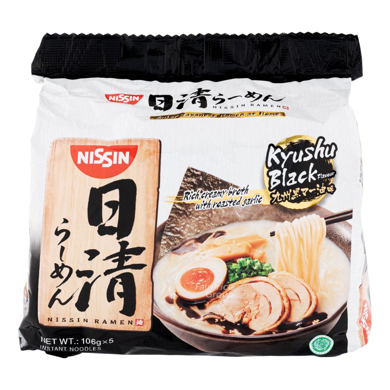 Nissin Instant Japanese Ramen - Kyushu Black 5 x 106g