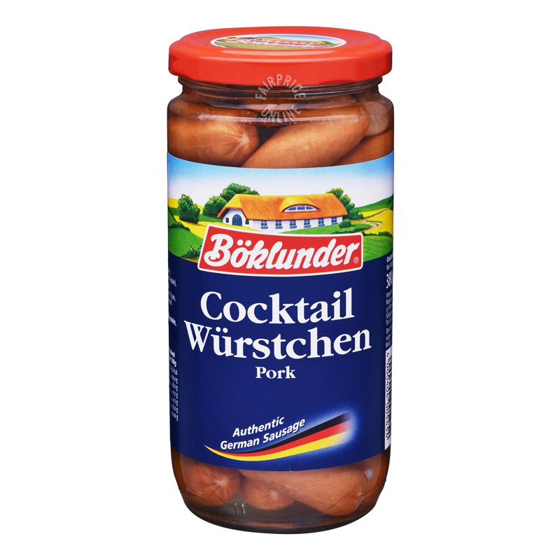 Boklunder German Sausages - Pork (Cocktail) (36 per pack)