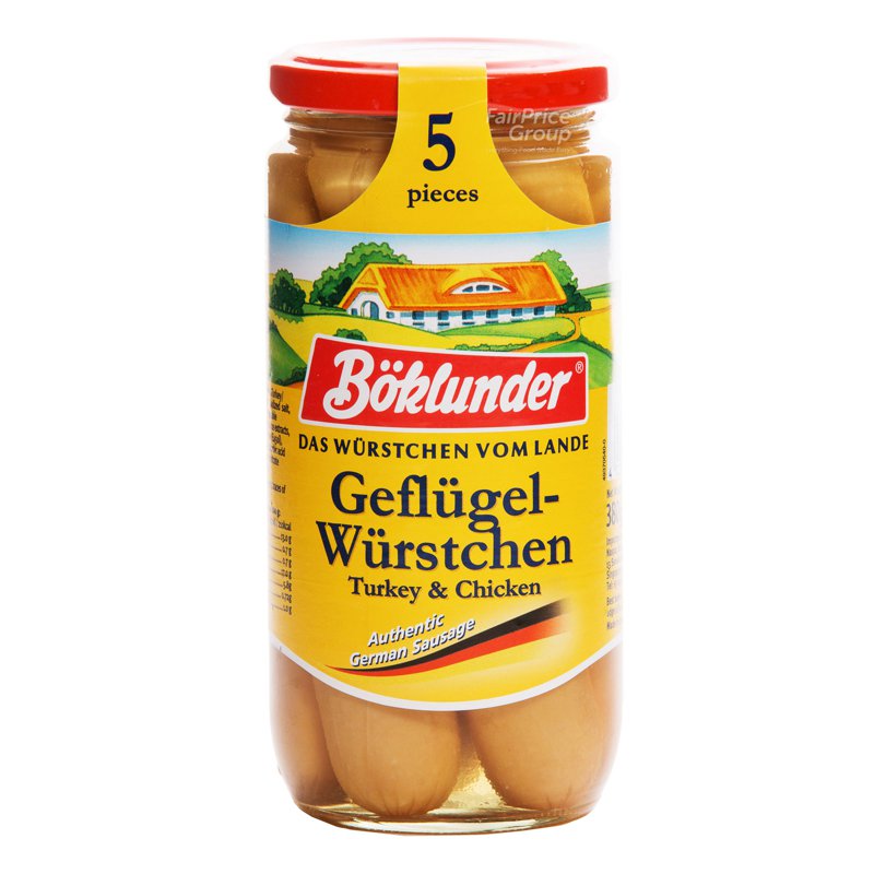 Boklunder German Sausages - Turkey & Chicken (5 per pack)