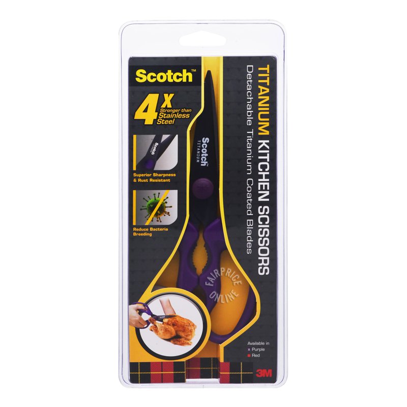 3M Scotch Titanium Kitchen Scissors - Detachable (Purple) 1 per pack