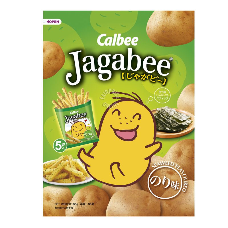 Calbee Jagabee Potato Sticks - Seaweed 5 x 17g