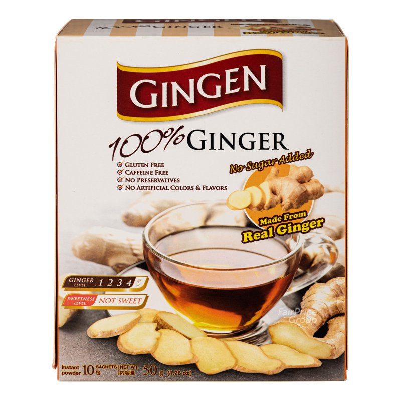 Gingen Instant Ginger Powder - Original (No Sugar) 10 x 5g
