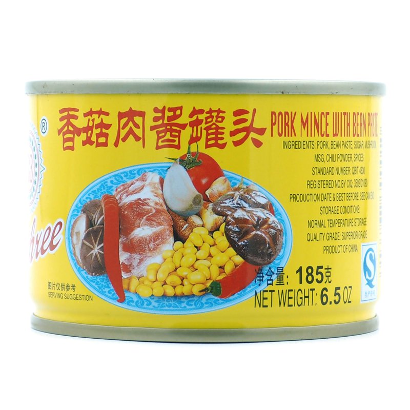 Q-three Can Food - Pork Mince with Bean Paste