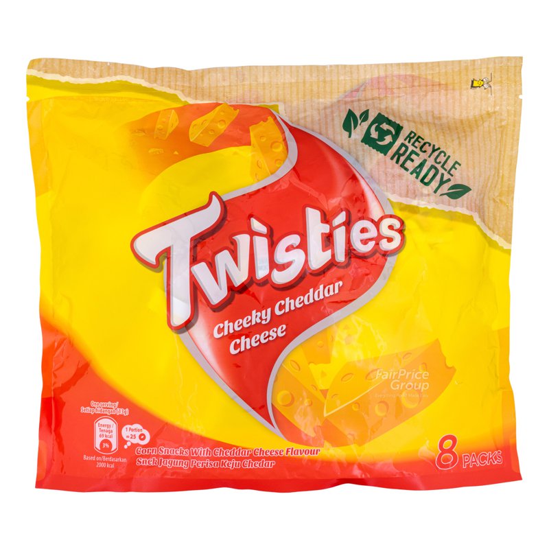 Twisties Corn Snack - Cheeky Cheddar Cheese