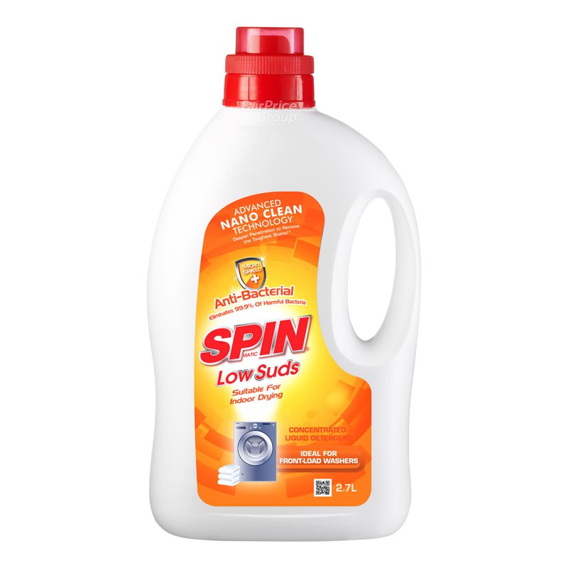 Spinmatic Low Suds Liquid Detergent - Anti-Bacterial