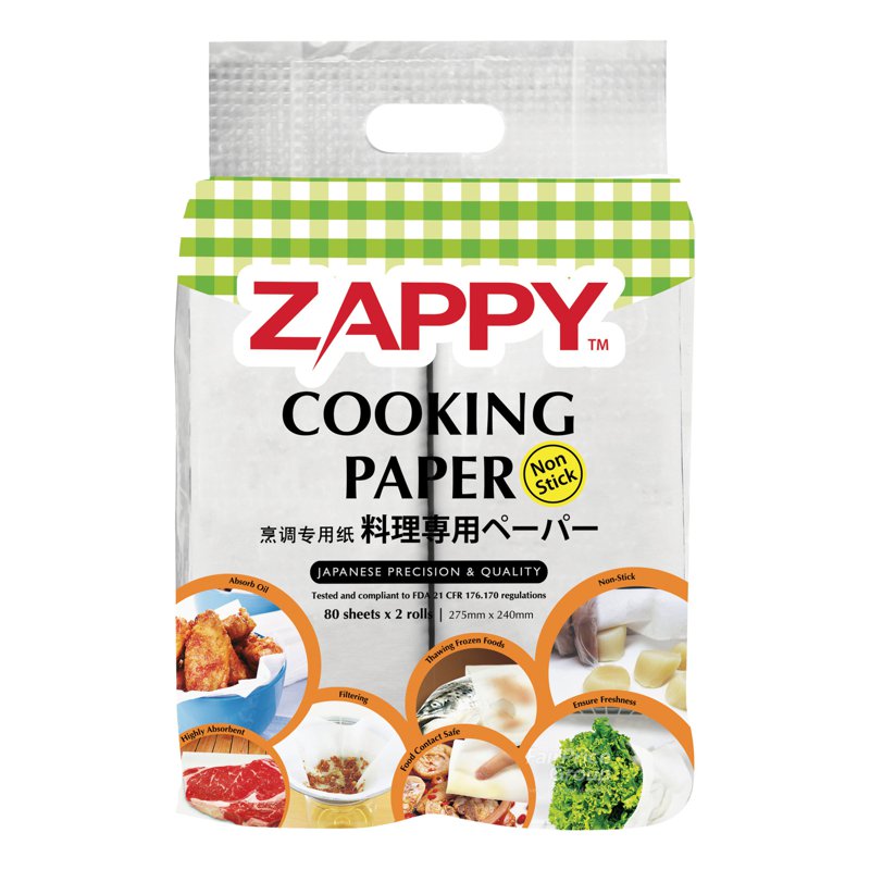 Zappy Cooking Paper 2 x 80 per pack