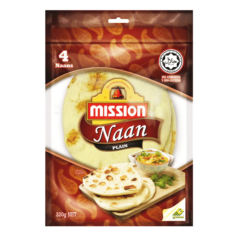 Mission Naan - Plain 320g (4 per pack)