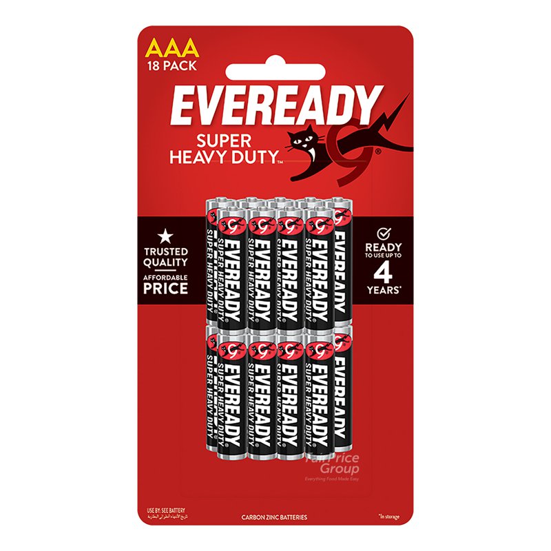 Eveready Battery - Super Heavy Duty (AAA) 18 per pack