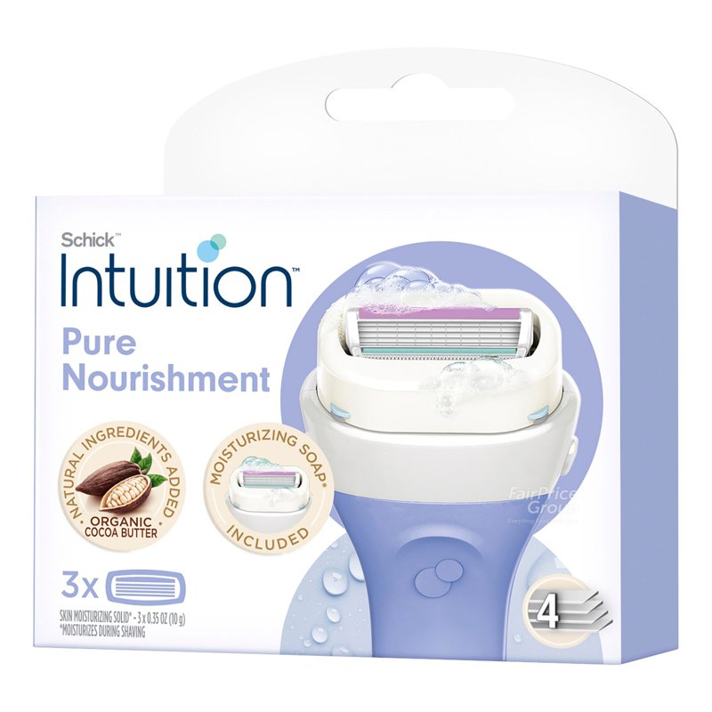 Schick Razor Cartridge Refill-Intuition (Pure Nourishment) 3 per pack