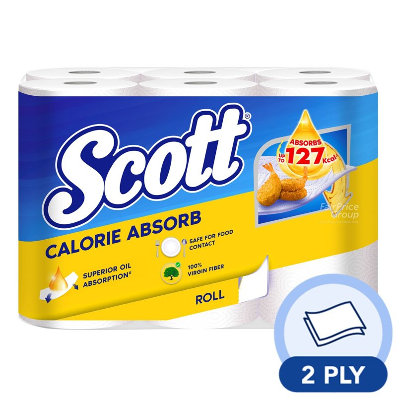 Scott Kitchen Premium Towel Rolls - Calorie Absorb 6 per pack