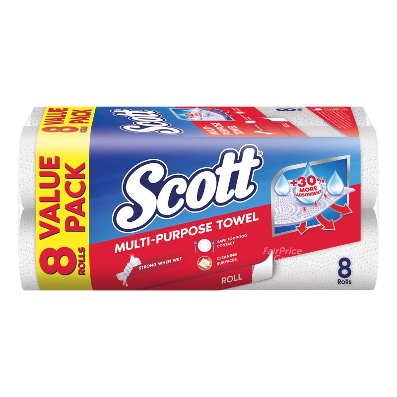 Scott Multi Purpose Kitchen Towel Rolls 8 per pack