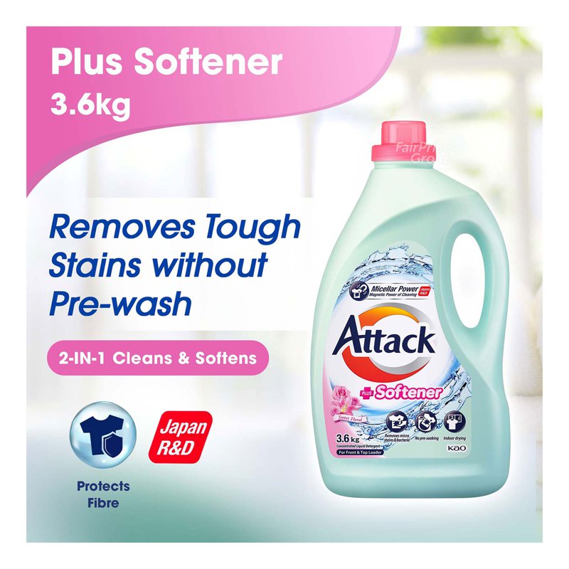 Attack Liquid Detergent - Plus Softener (Sweet Floral)