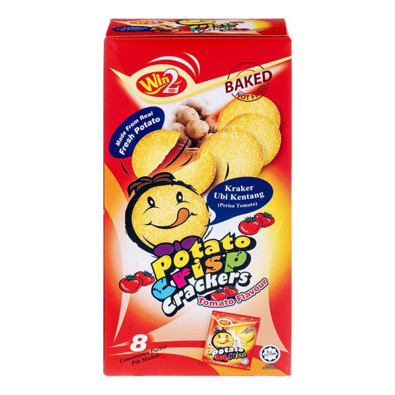 Win2 Baked Potato Crisp Crackers - Tomato (8 per pack)