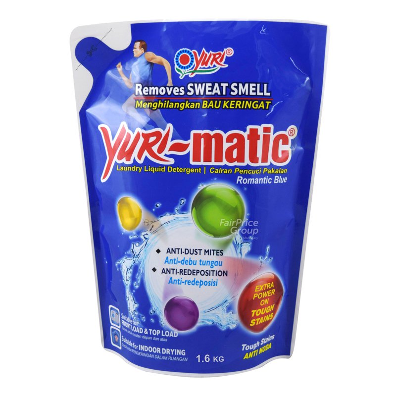 Yuri-matic Laundry Liquid Detergent Refill - Romantic Blue 1.6kg