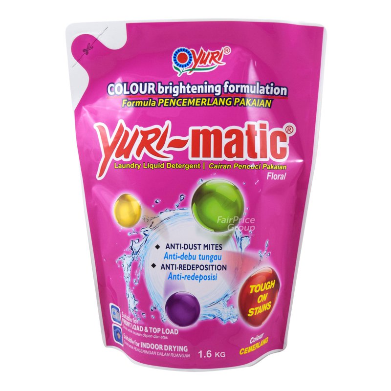 Yuri-matic Laundry Liquid Detergent Refill - Floral 1.6kg