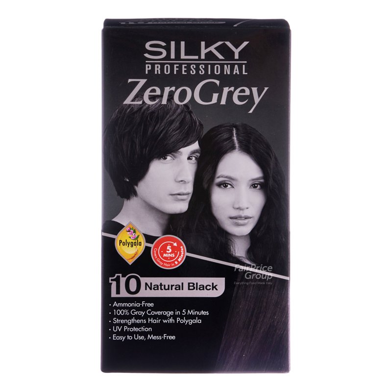 Silky Professional ZeroGrey Hair Colour - 10 Natural Black 1 per pack