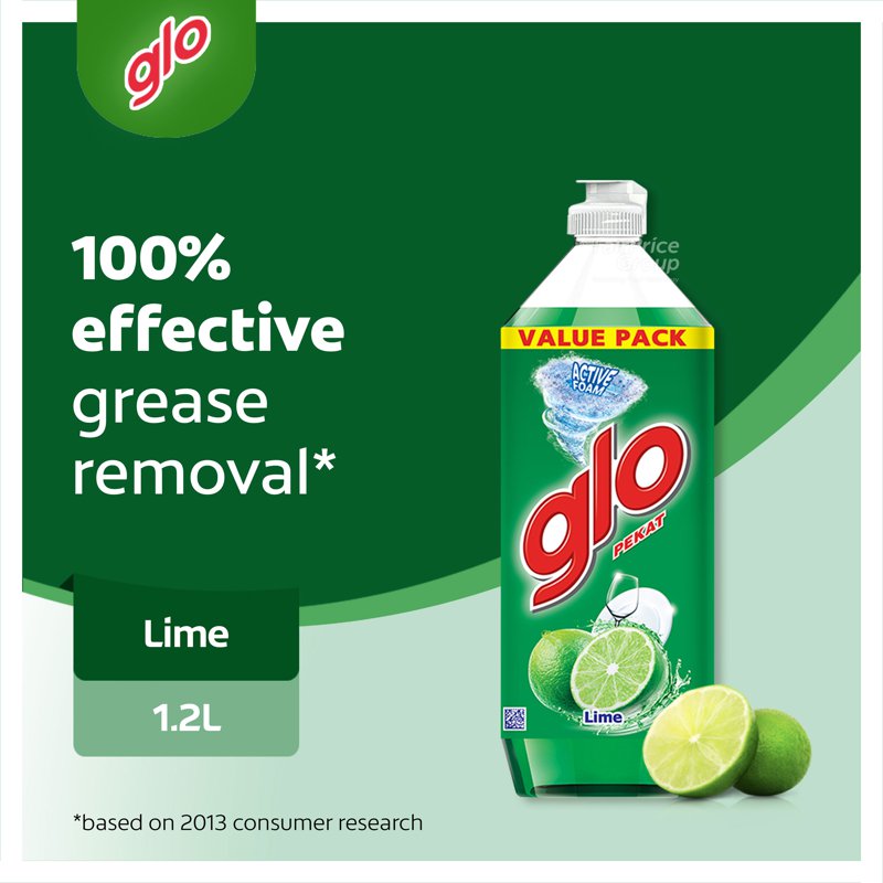 Glo Dishwashing Liquid - Lime