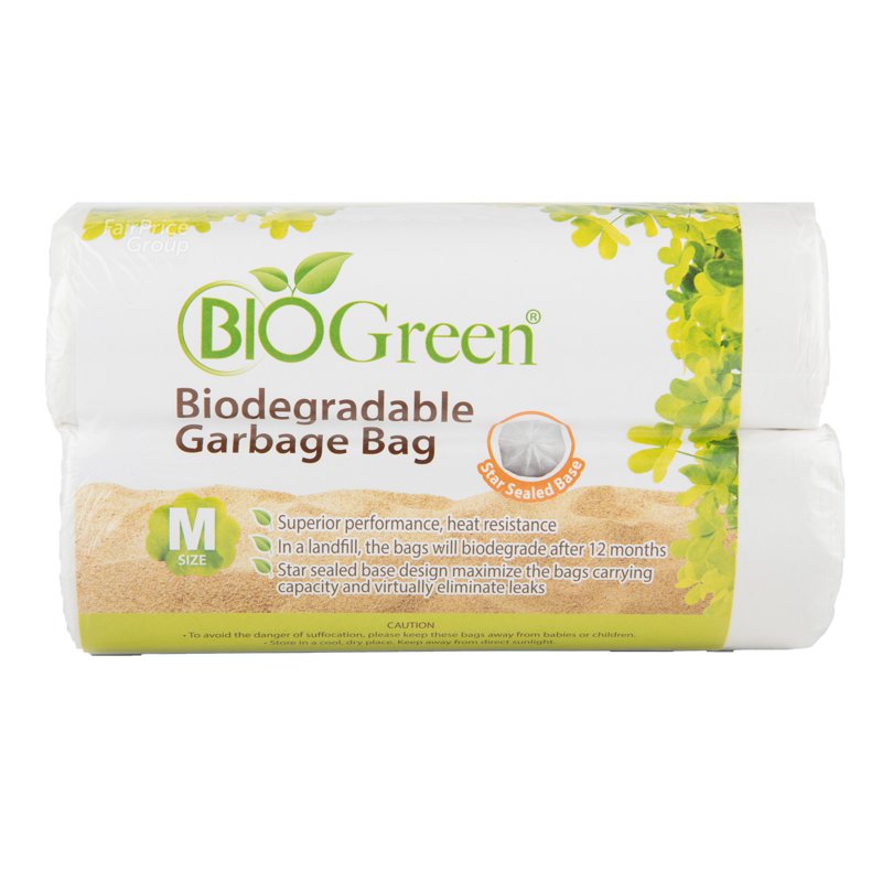 Bio Green Biodegradable Garbage Bag - Medium 2 per pack