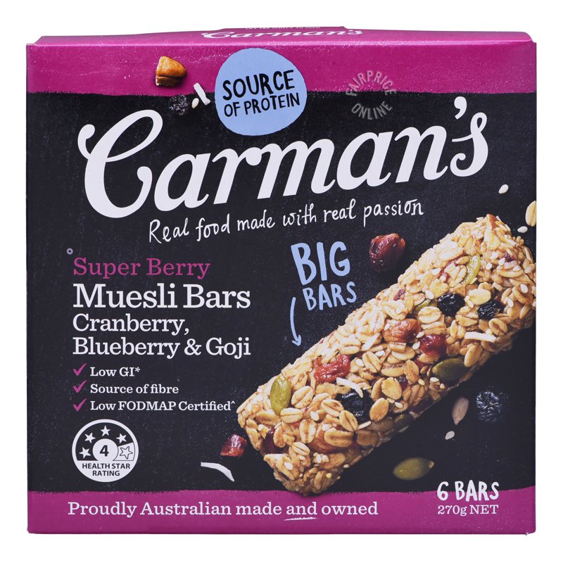Carman'S Muesli Bars - Super Berry