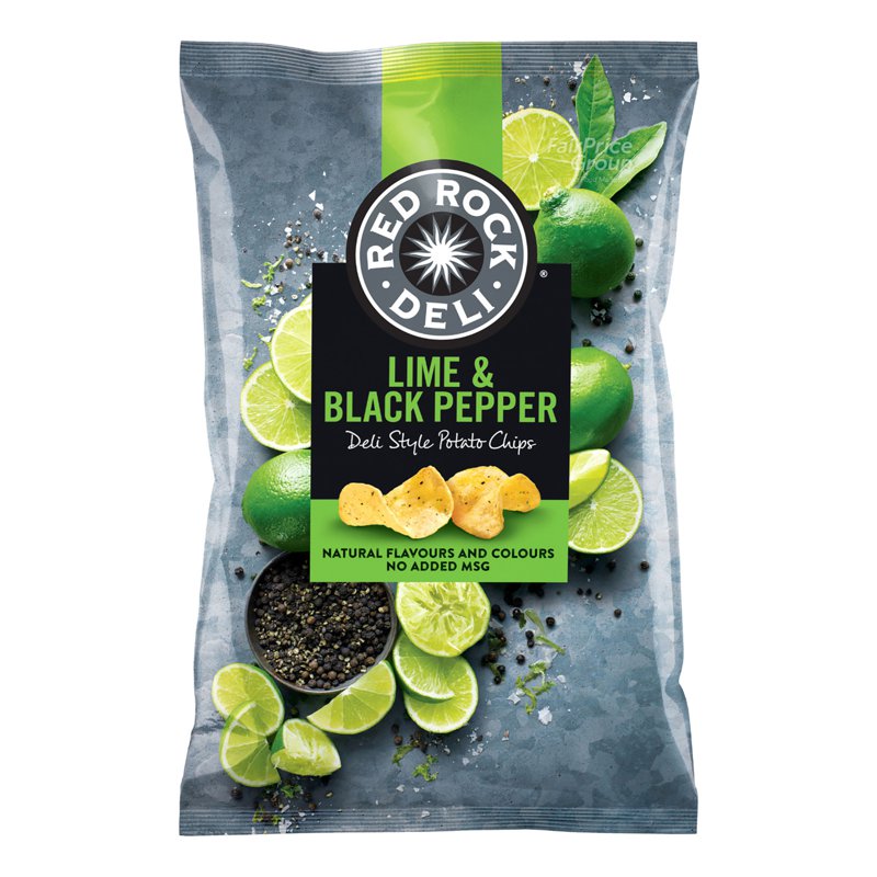 Red Rock Deli Style Potato Chips - Lime & Black Pepper