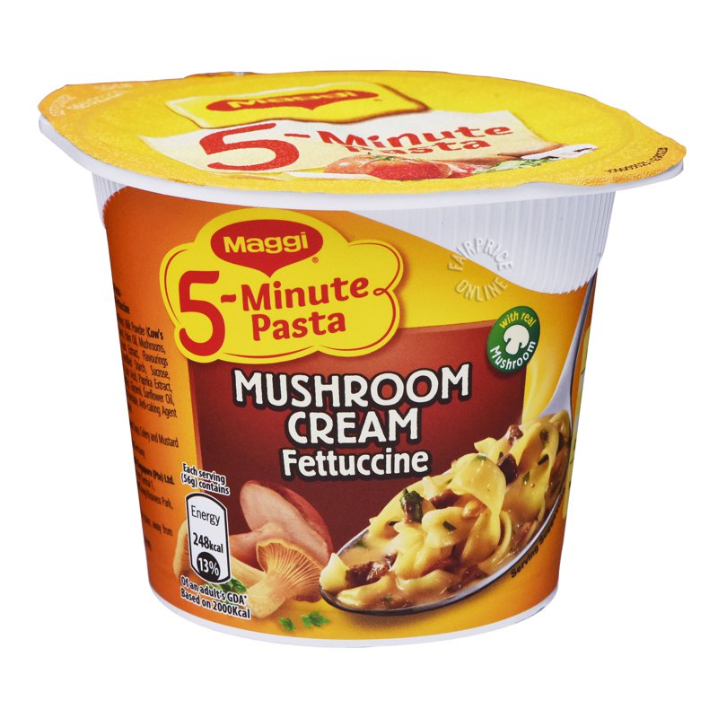 Maggi 5-Minute Instant Cup Pasta - Mushroom Cream Fettuccine