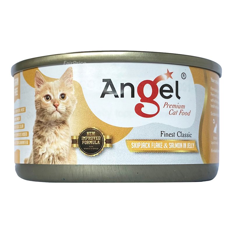 Angel Premium Cat Can Food - Skipjack Flake & Salmon in Jelly