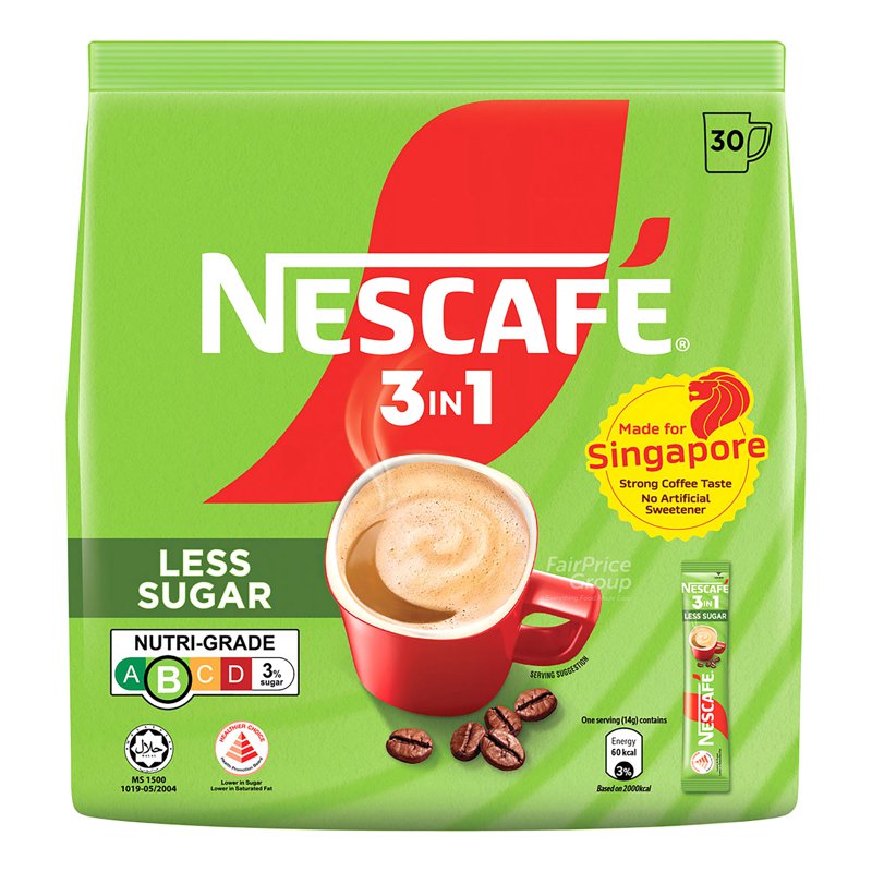 Nescafe 3 in 1 Instant Coffee - Original (Less Sugar)