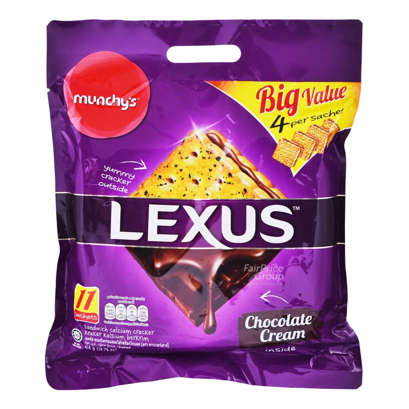 Munchy'S Lexus Sandwich Calcium Crackers - Chocolate