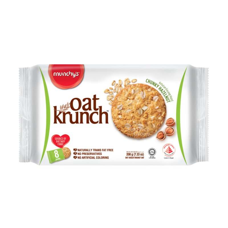Munchy'S Oat Krunch Crackers - Chunky Hazelnut (8 per pack)