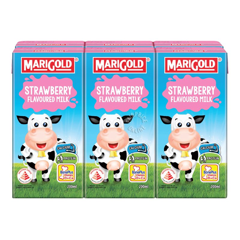 Marigold Uht Packet Milk - Strawberry