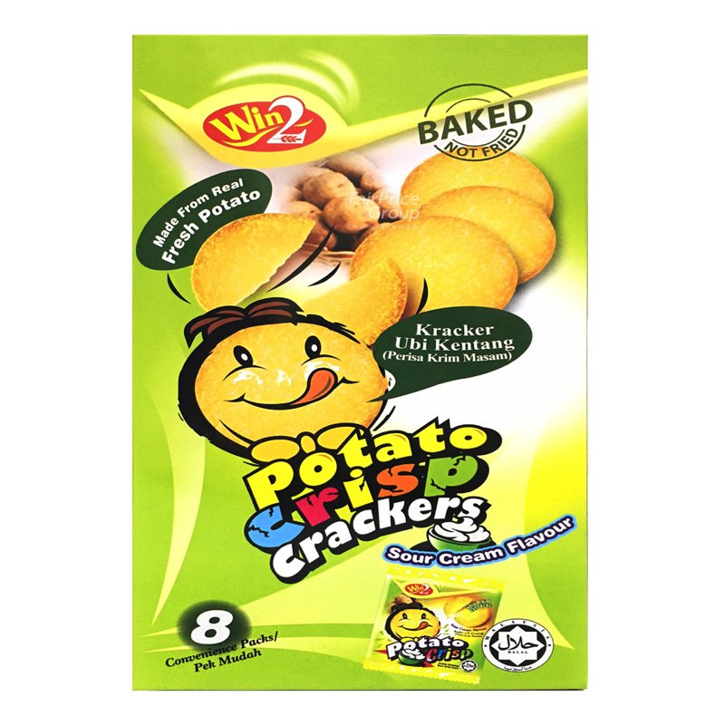 Win2 Baked Potato Crisp Crackers - Sour Cream (8 per pack)