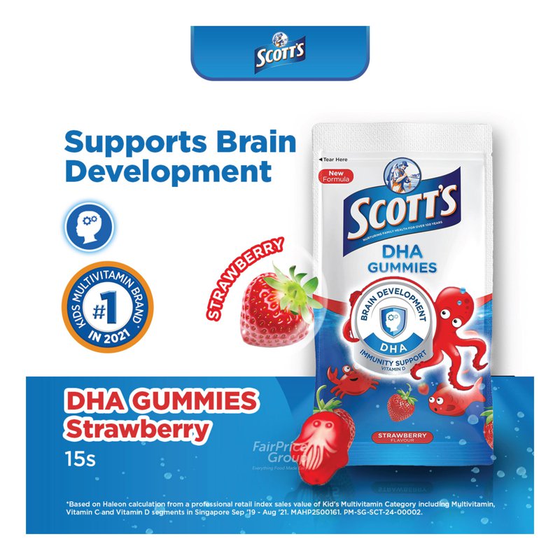 Scott's DHA Gummies - Strawberry 15 per pack