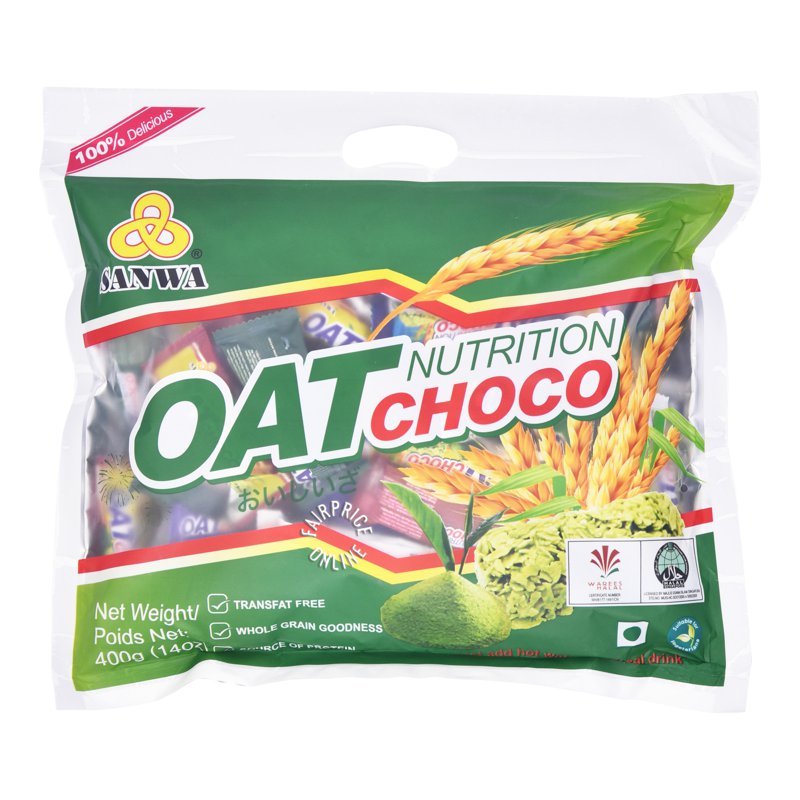 Sanwa Oat Nutrition Choco Snack - Green Tea