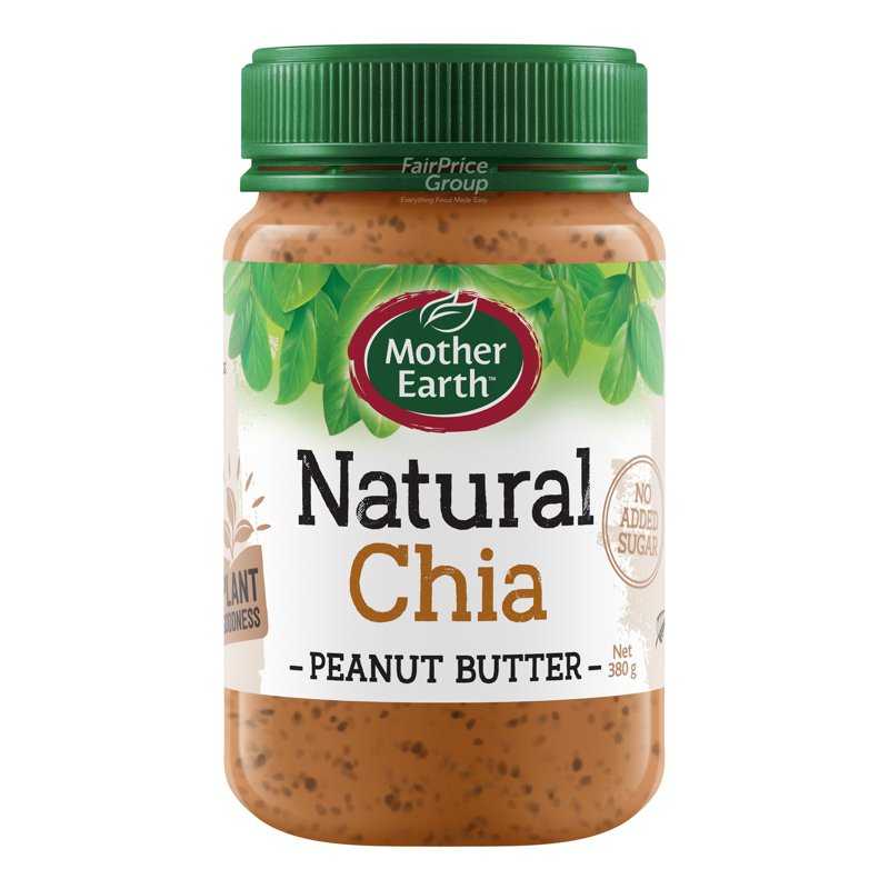 MOTHER EARTH Natural Peanut Butter - Chia Seeds
