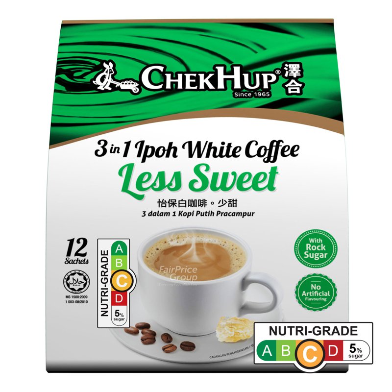 Chek Hup 3 in 1 Instant Ipoh White Coffee - Less Sweet